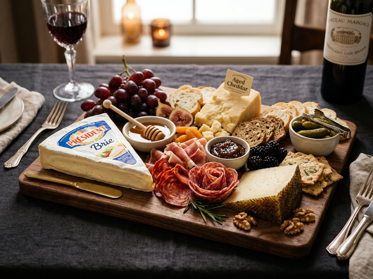 Page: cheese | Oceans 18. Slot: president cheese brie sandwich. Context: June 2 2014 Cheese  Brie Sa